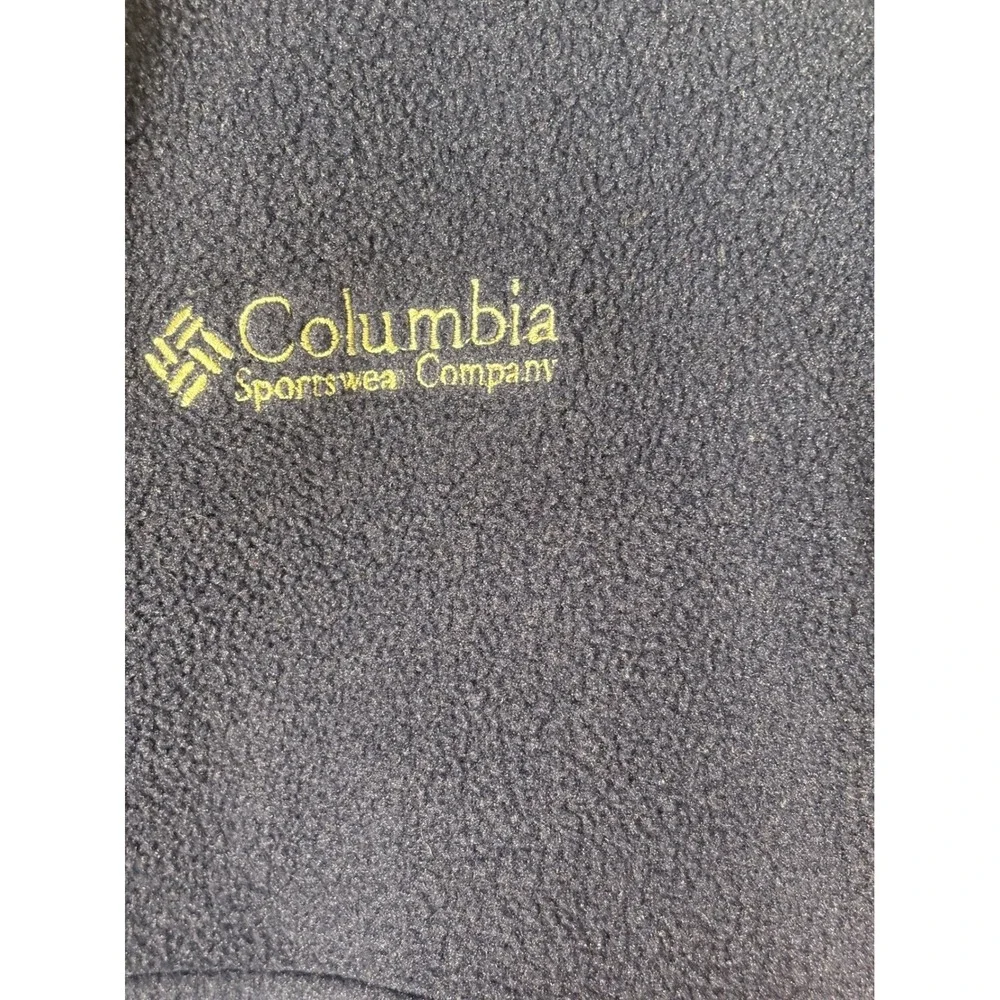 Vintage Columbia Fleece Pullover Mens 2XL Navy Blue Snap T Neck WS6073 F99 USA